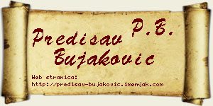 Predisav Bujaković vizit kartica